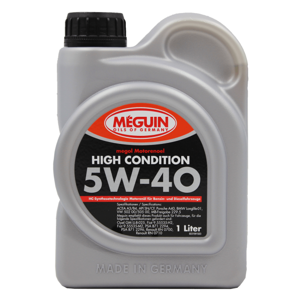Meguin megol Motorenöl High Condition SAE 5W-40 - 1L Dose