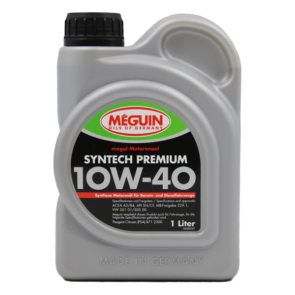 Meguin megol Motorenöl Syntech Premium SAE 10W-40 - 1L Dose
