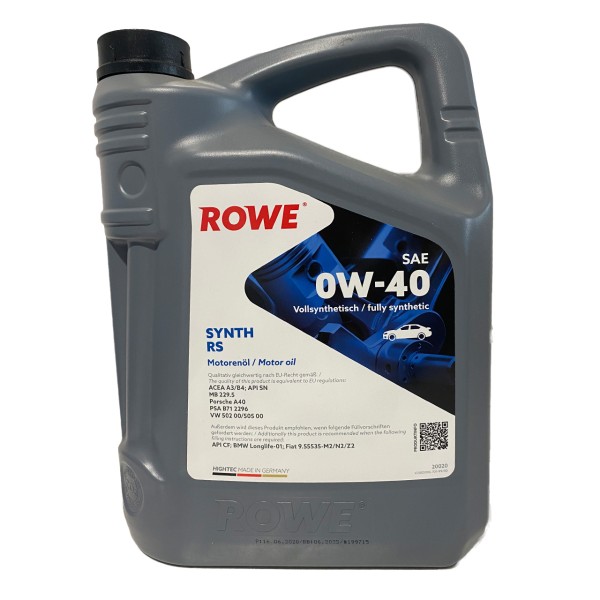 ROWE Hightec Synt RS 0W-40 - 5L Kanne